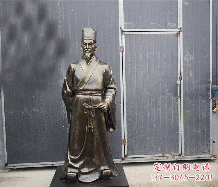 广西广场铜雕李时珍行医人物雕塑
