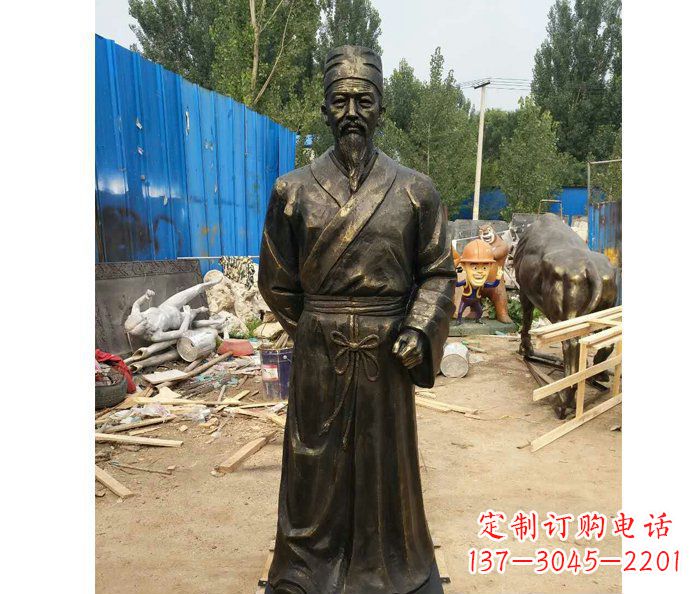 广西领雕塑定制广场铜雕刘备人物雕塑