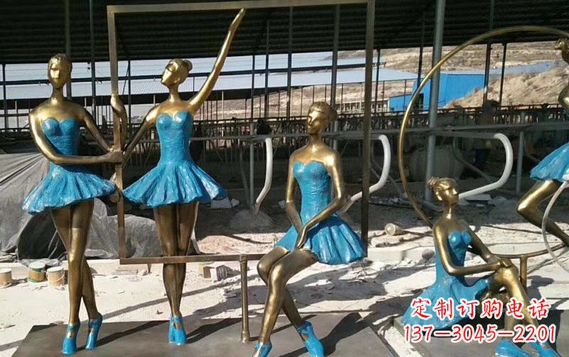 广西广场铜雕美女跳芭蕾人物雕塑
