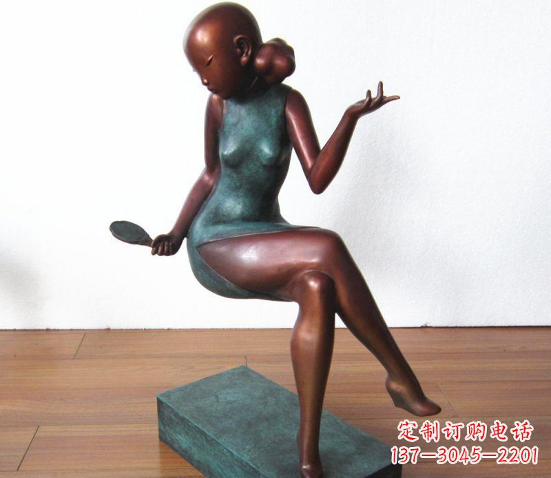 广西高雅美女铜雕,展现优雅唯美