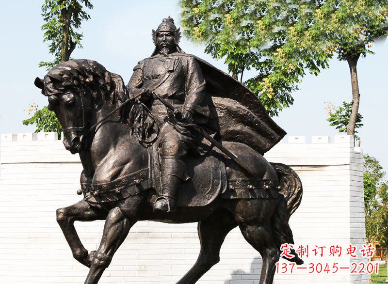 广西广场铜雕骑马战士人物雕塑