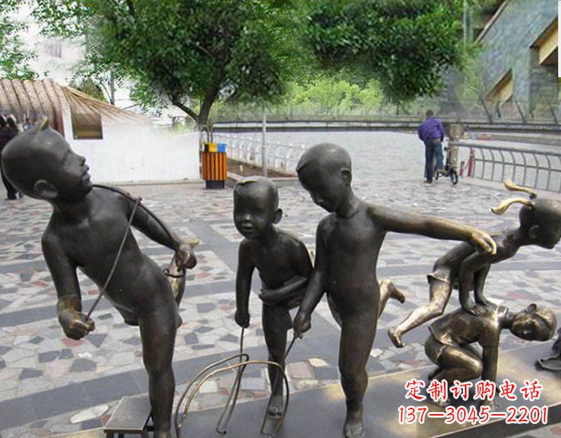 广西专业定制广场铜雕儿童雕塑