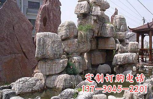广西龟纹石假山