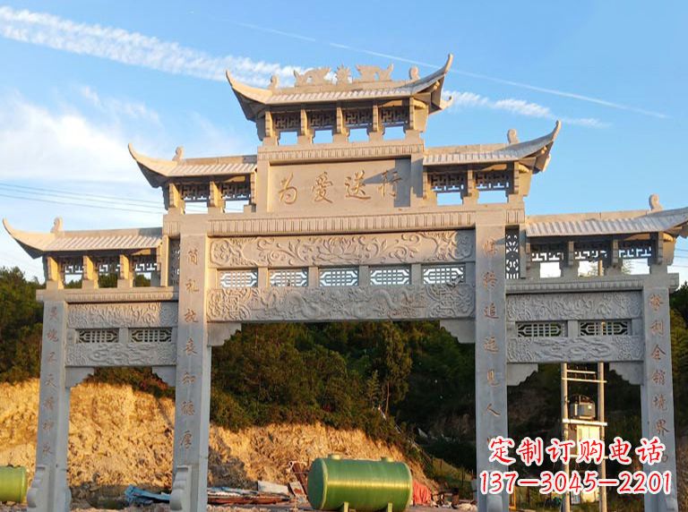 广西海北石雕牌坊——高品质定制雕塑