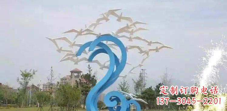 广西精美海鸥雕塑,传递美好海洋情怀
