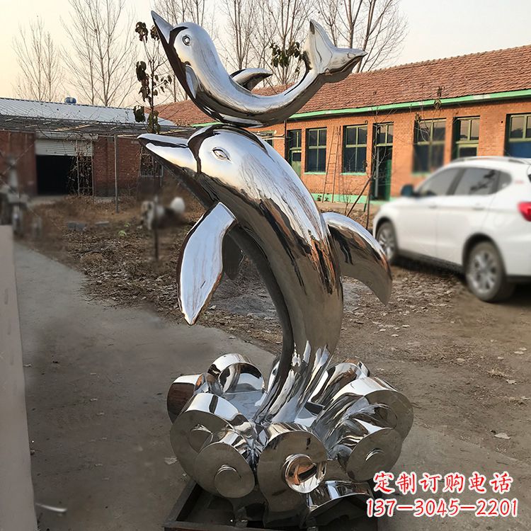 广西海豚不锈钢雕塑,带来动人惊喜