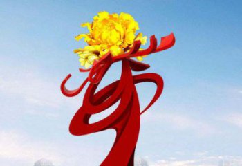 广西中领雕塑：牡丹花开，把美景永久定格
