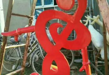 广西中领雕塑-不锈钢音符抽象雕塑
