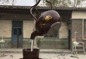 广西茶壶精美铜雕，为您打造经典景观雕塑
