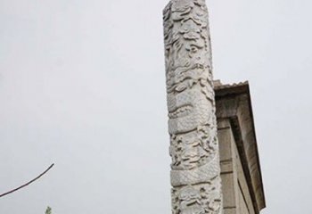 广西精美艺术品，象征霸气，盘龙柱石雕