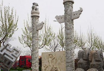 广西盘龙柱石雕华丽装点美丽家园