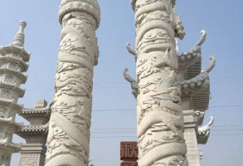 广西传承雄风，精美绝伦的盘龙柱石雕