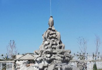广西令人称羡的广场龙龟喷泉石雕