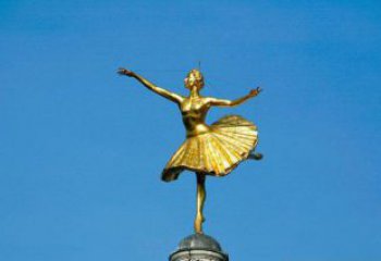 广西精美手工跳芭蕾舞的西方女人铜雕