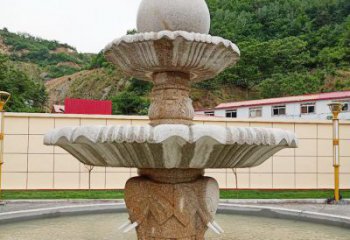 广西中领雕塑海螺石雕喷泉精致装点室外空间