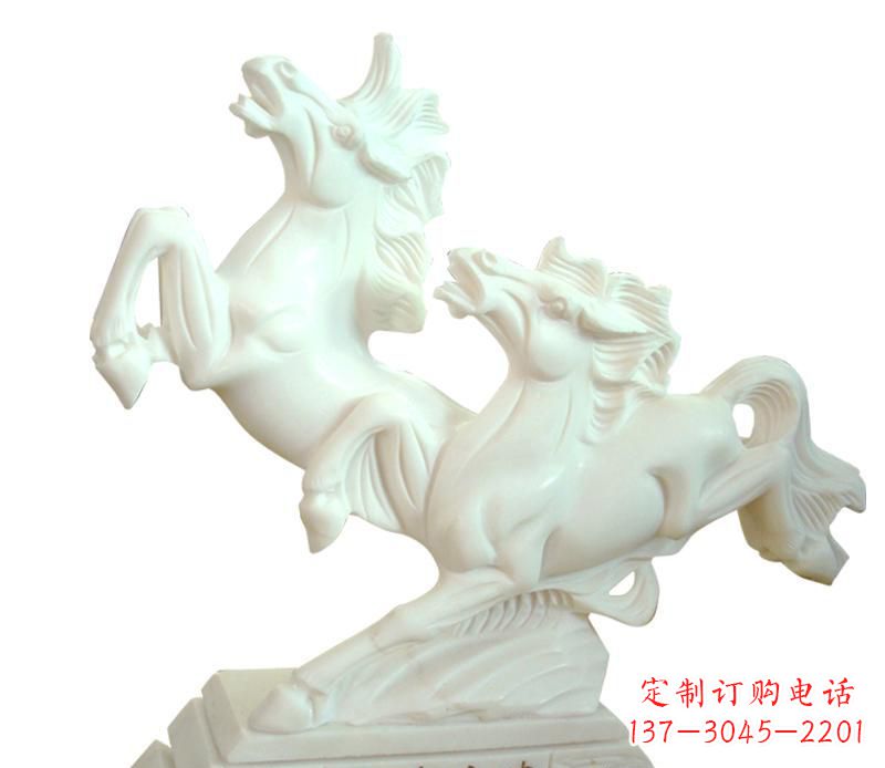 广西汉白玉动物飞马雕塑
