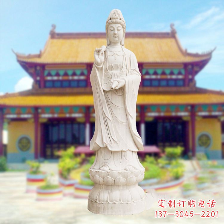 广西精美观音石雕,给你灵动的祝福