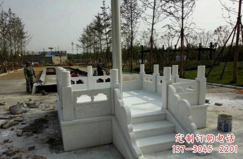 广西高端汉白玉国旗台石雕,让您的祖国熠熠生辉
