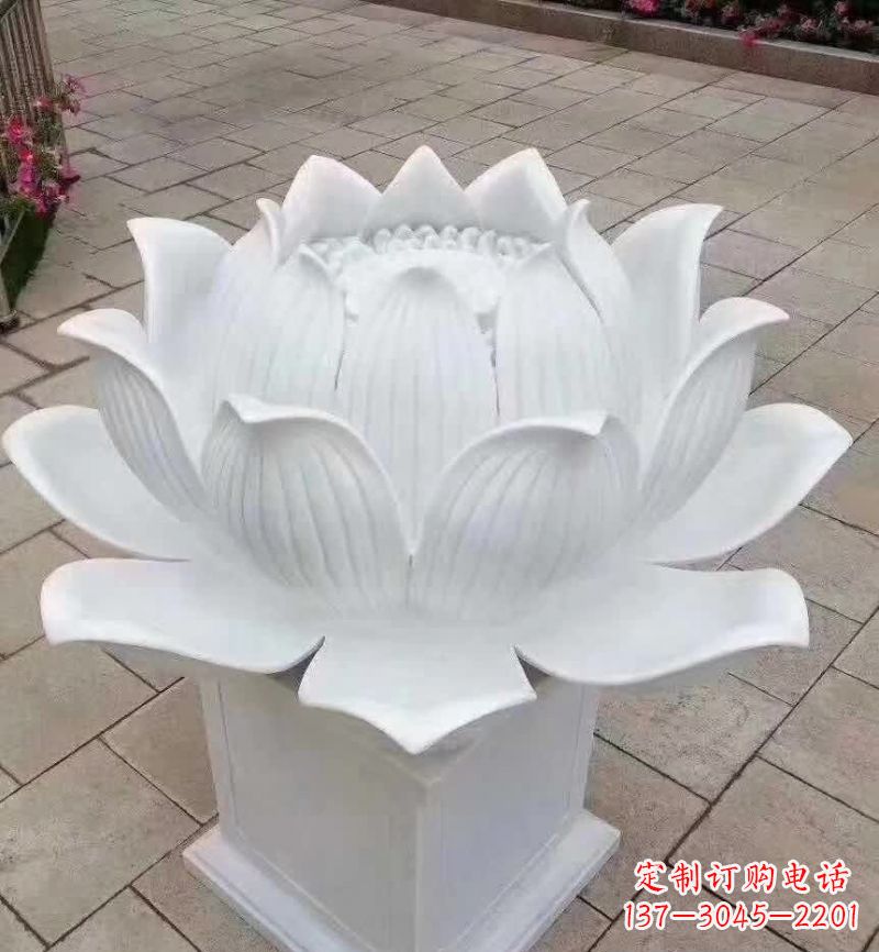 广西汉白玉荷花雕塑,把温暖带入家中