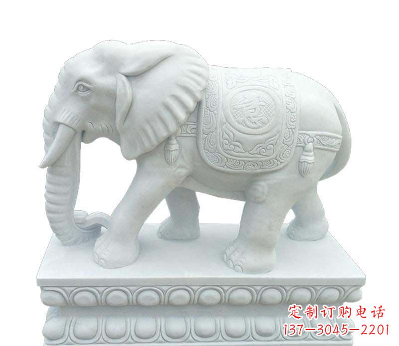 广西汉白玉吉祥大象
