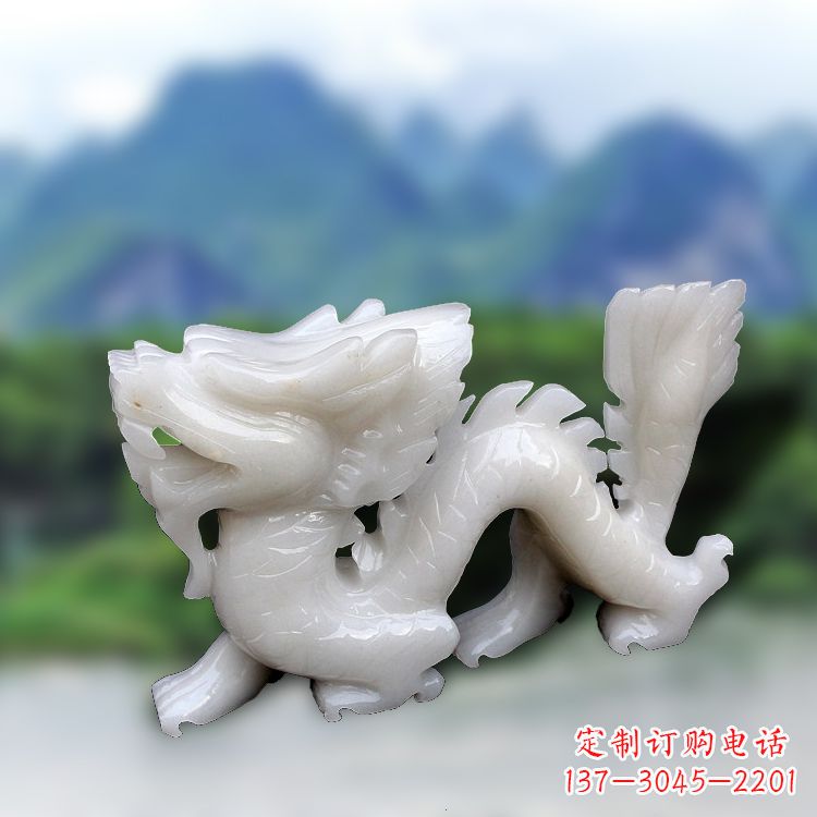 广西汉白玉龙雕塑