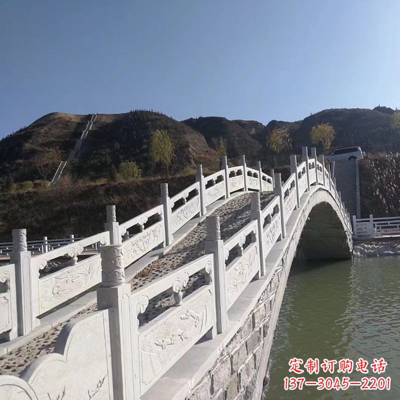 广西汉白玉路桥石栏杆雕塑