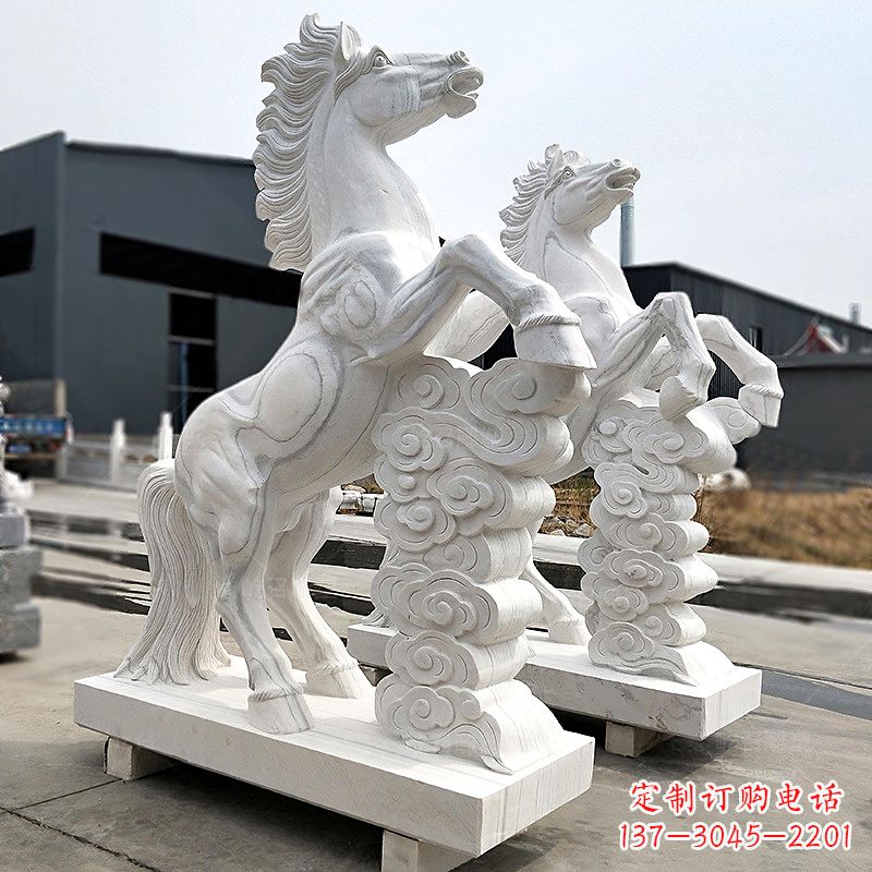 广西精美马踏祥云石雕,栩栩如生