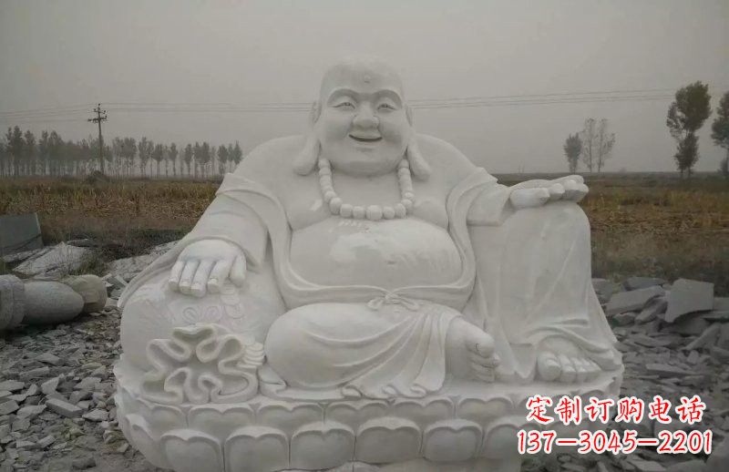 广西质感非凡的汉白玉弥勒佛雕塑