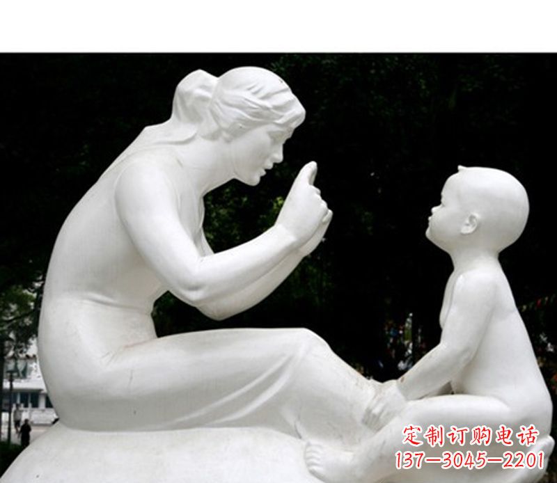 广西中领雕塑,创造传统的母爱石雕