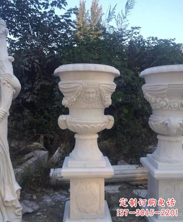 广西汉白玉欧式花盆