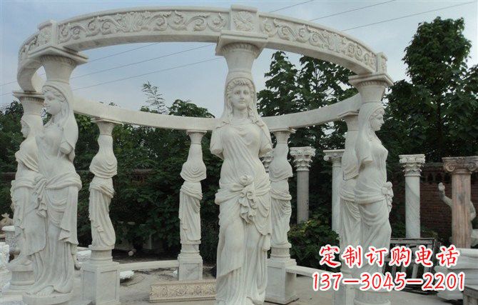 广西汉白玉欧式凉亭雕塑