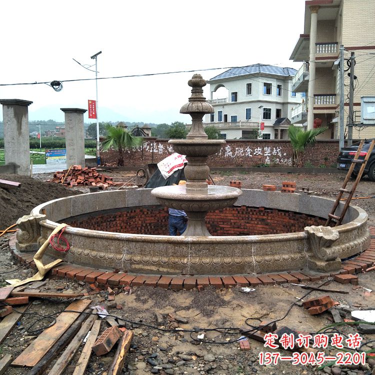 广西汉白玉喷泉石雕