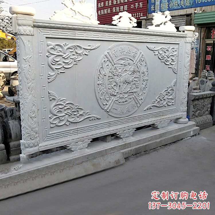 广西质朴精美汉白玉麒麟石雕雕塑
