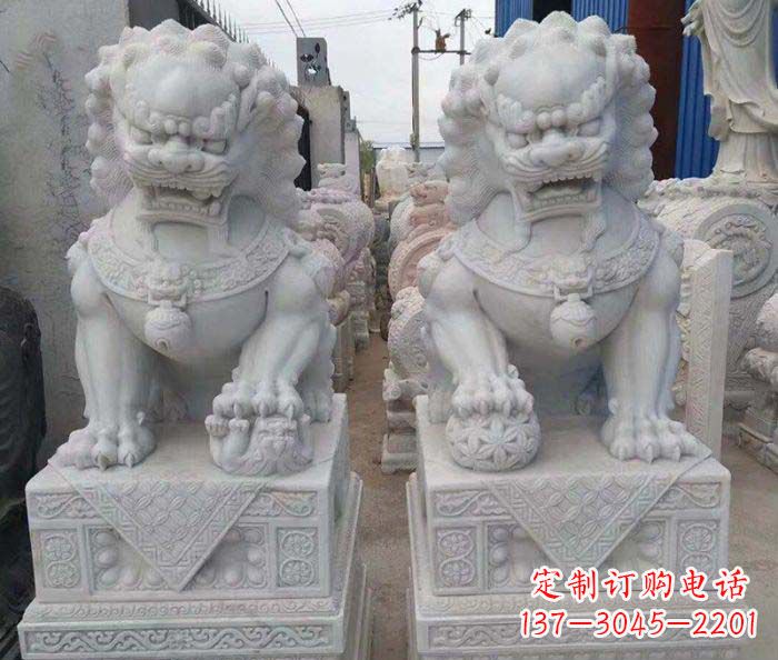 广西中领雕塑狮子石雕助您招财无忧