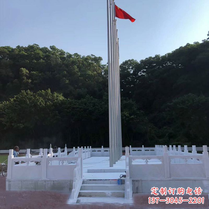 广西汉白玉石雕国旗台