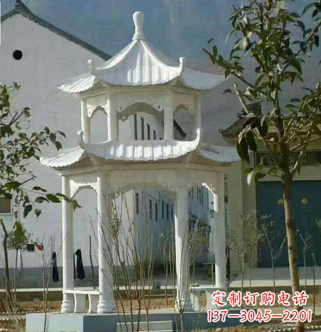 广西汉白玉凉亭雕塑,为您打造完美的艺术空间