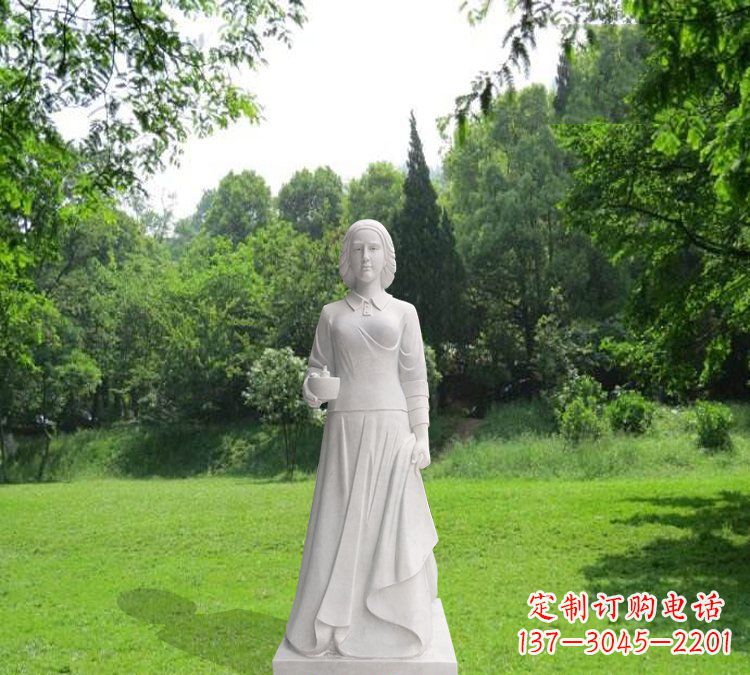 广西纪念南丁格尔的经典白玉雕塑