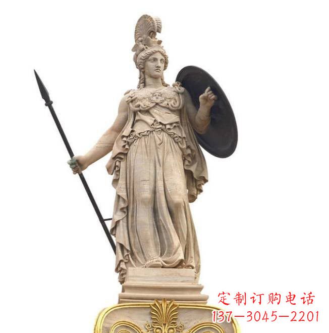 广西艺术定制——汉白玉希腊女神雅典娜雕塑