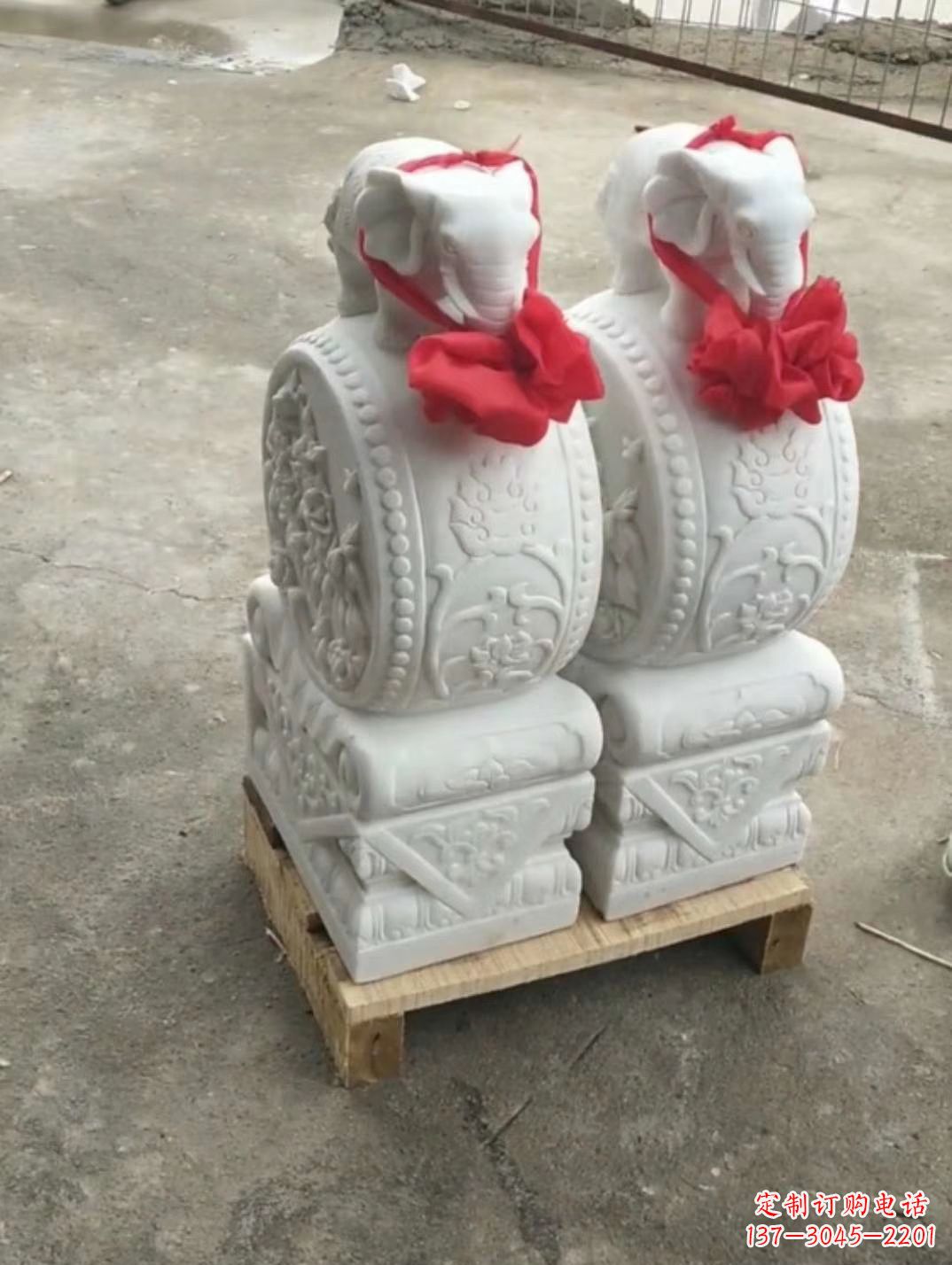 广西时尚大气的玉石门墩雕塑