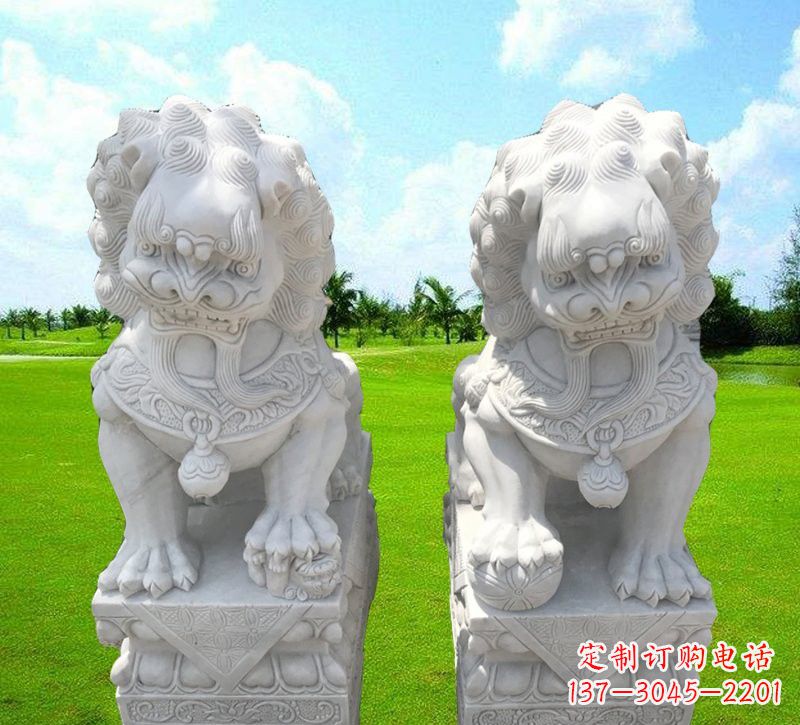 广西汉白玉狮子雕塑,带您走进文化的世界