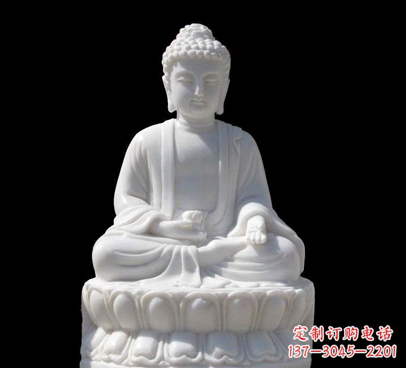 广西高品质汉白玉如来雕塑