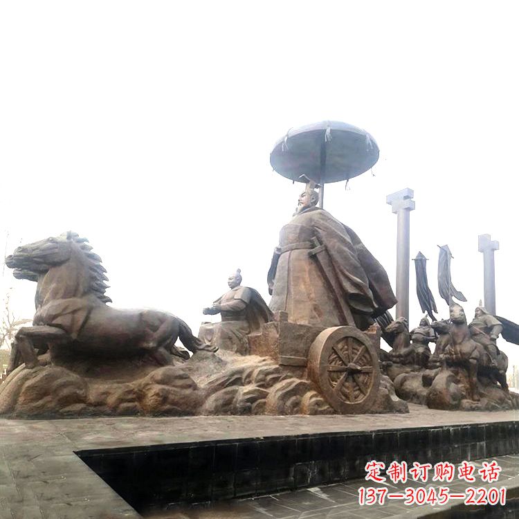 广西中国历史传奇汉武帝铜雕塑