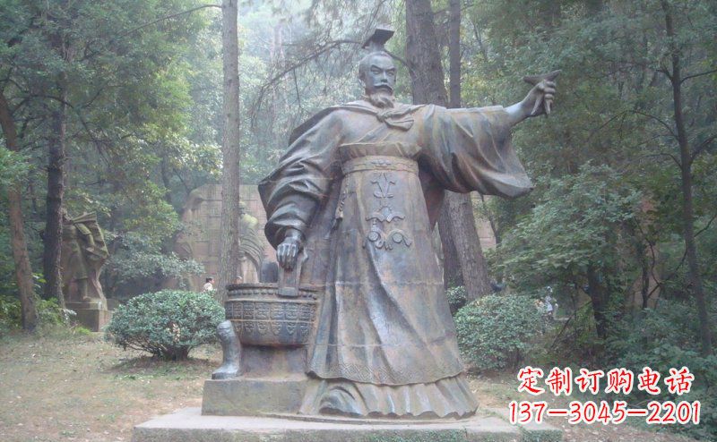 广西汉武帝古代名人铜雕
