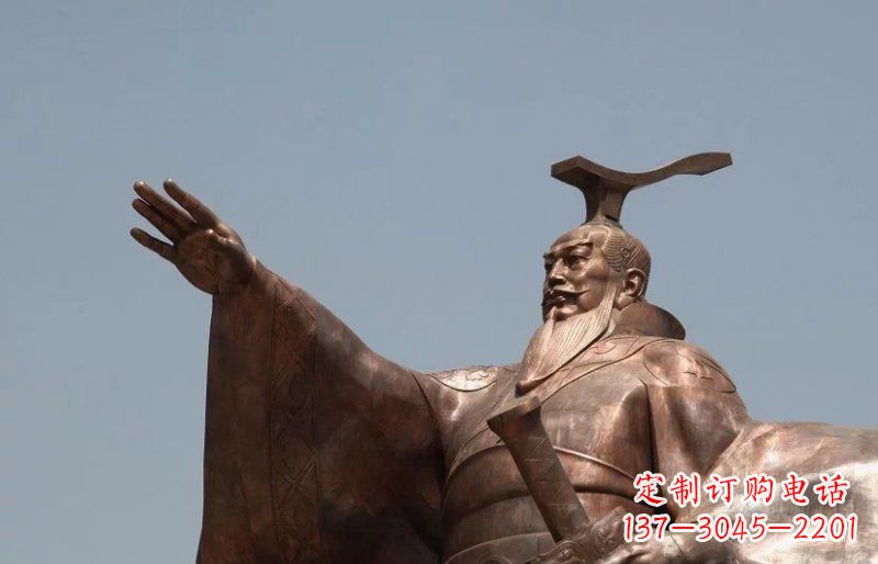 广西汉武帝古代人物铜雕