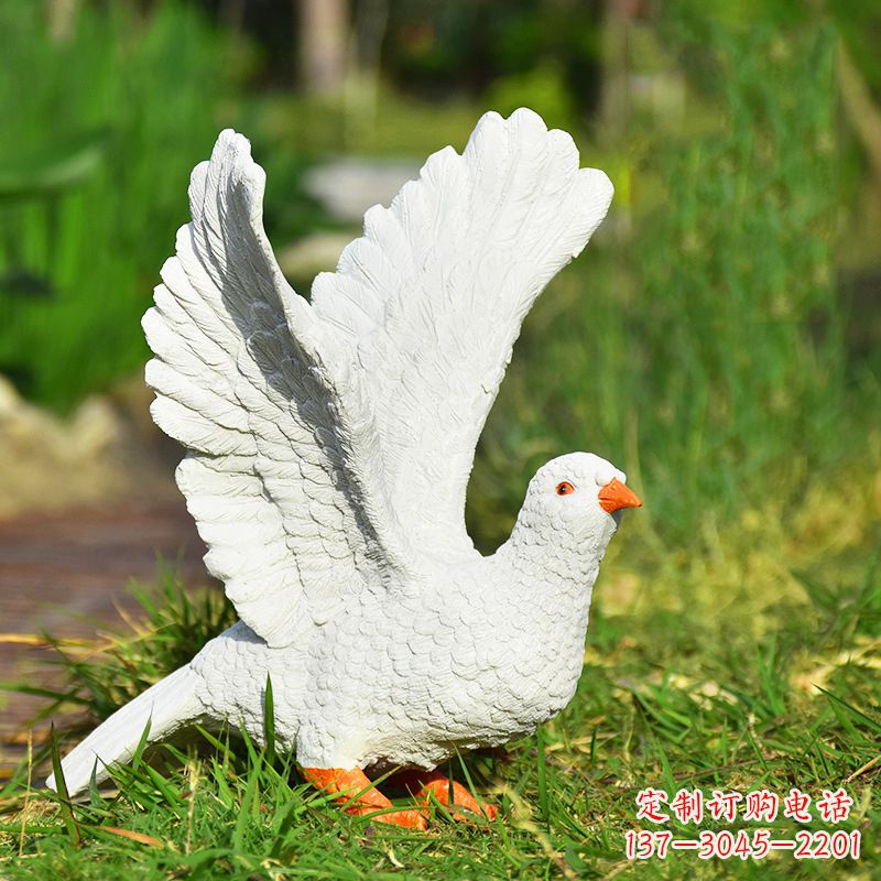 广西传递和平的记忆,赠送给世界的和平鸽雕塑