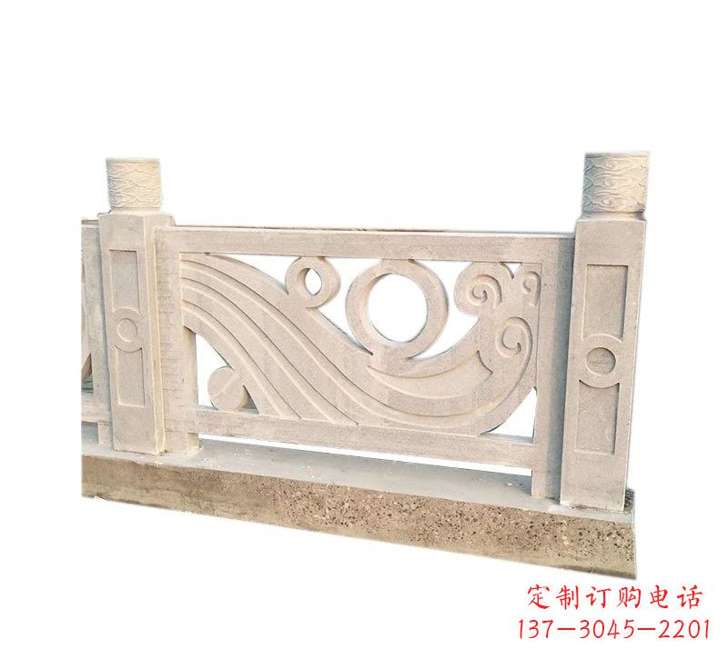 广西精美石栏板雕塑,点缀河边桥梁的美丽