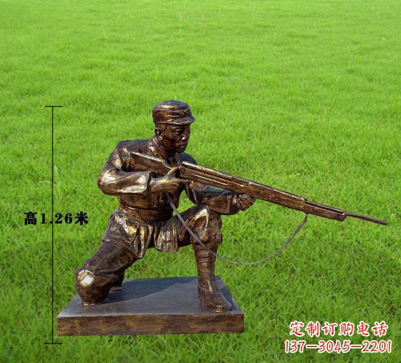 广西纪念红军铜像,精美文物雕塑
