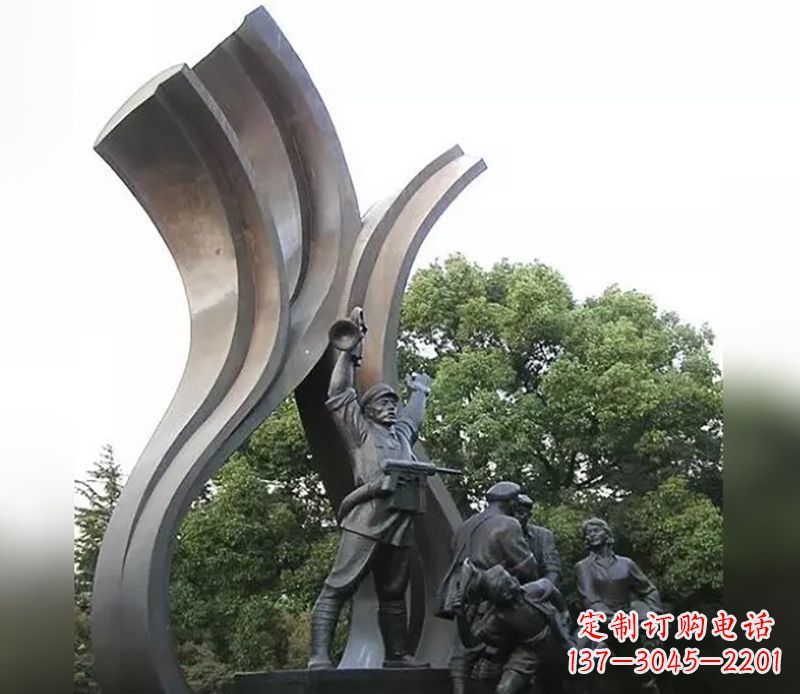 广西红军英烈雕塑,永记中国英雄