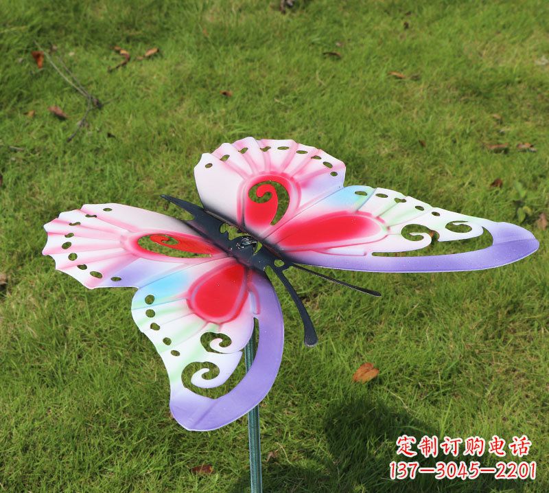 广西红紫色不锈钢蝴蝶雕塑,给你一片天空