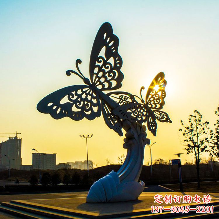广西铸造不锈钢蝴蝶雕塑